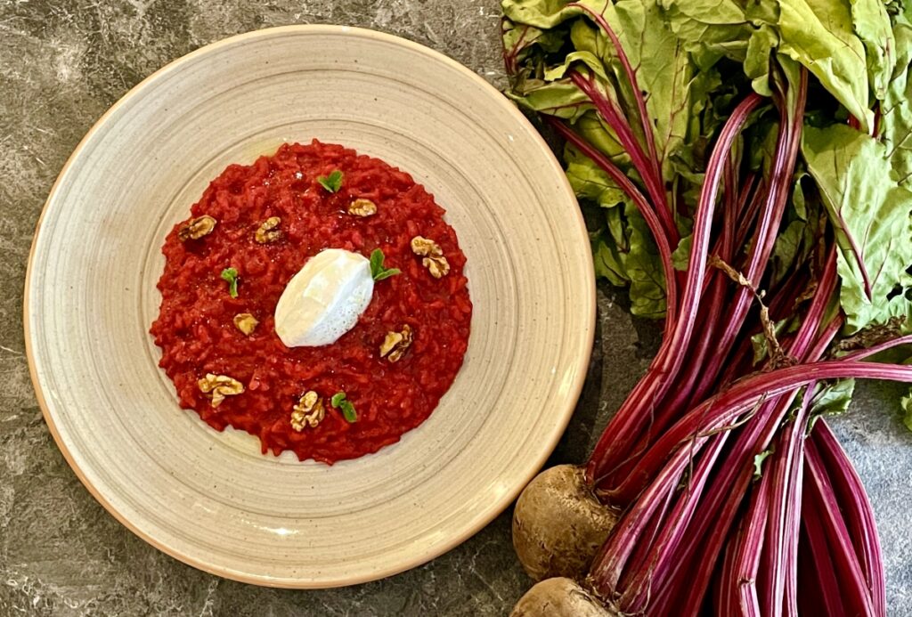Risotto with beetroot- A dish on Valentine's Day
