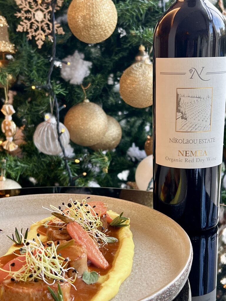 Domaine Nikolaou in Nemea greets New Year with the ultimate festive Food & Wine pairing by Konstantinos Koveos and Katerina Karsioti.